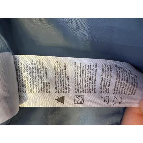 Orsay Blue Faux Leather Mini Skirt EUR 36 US Small Seam Detail A-Line - Picture 7 of 7